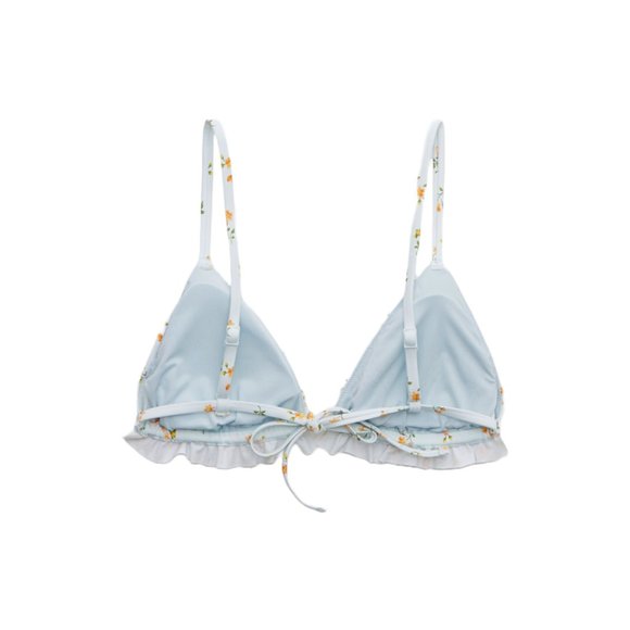 Aerie Printed Ruffle Triangle Bikini Top | S - Picture 4 of 5